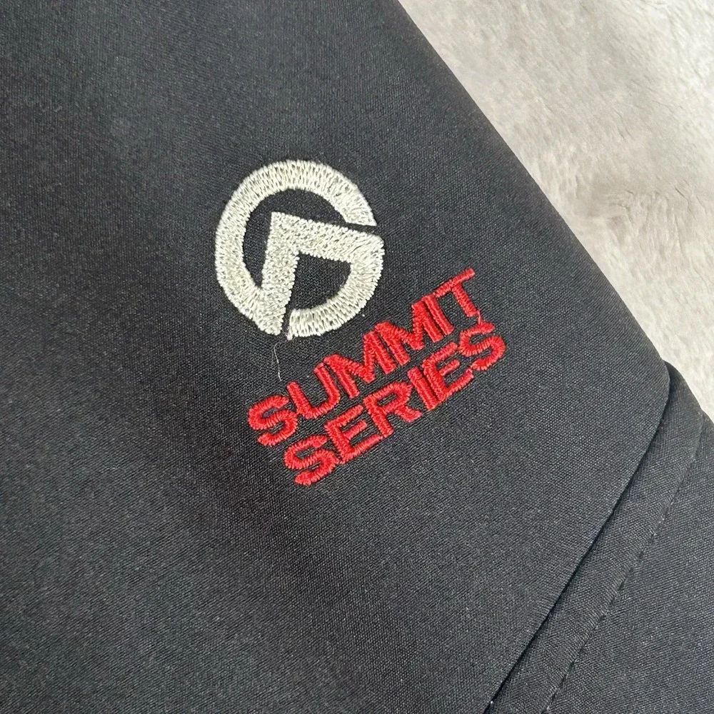 The North Face Summit Series Hooded Jacket Mens L Black Hyvent Removable Hood